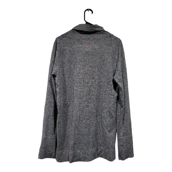 Maidenform Women's Gray Cowlneck Long-Sleeved Moisture Wick Thumbholes T… - Picture 2 of 10